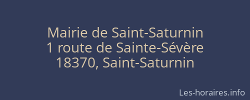 Mairie de Saint-Saturnin