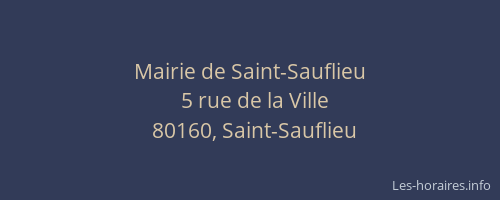Mairie de Saint-Sauflieu