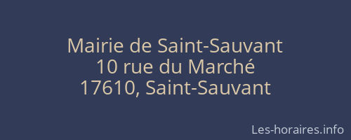 Mairie de Saint-Sauvant