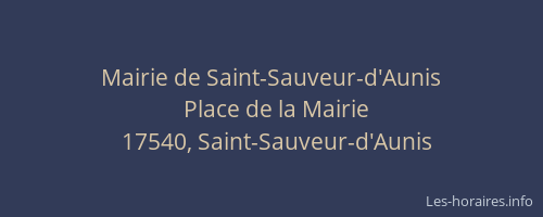 Mairie de Saint-Sauveur-d'Aunis