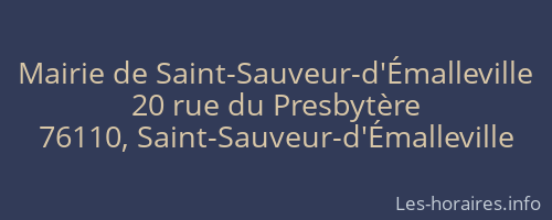 Mairie de Saint-Sauveur-d'Émalleville