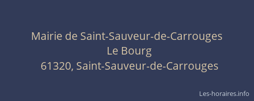 Mairie de Saint-Sauveur-de-Carrouges