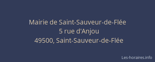 Mairie de Saint-Sauveur-de-Flée