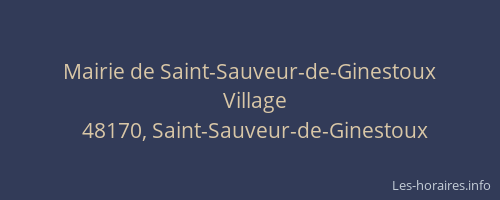 Mairie de Saint-Sauveur-de-Ginestoux