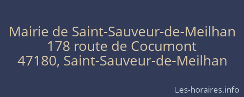 Mairie de Saint-Sauveur-de-Meilhan