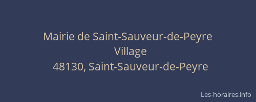 Mairie de Saint-Sauveur-de-Peyre
