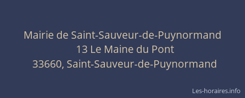 Mairie de Saint-Sauveur-de-Puynormand
