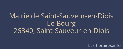 Mairie de Saint-Sauveur-en-Diois