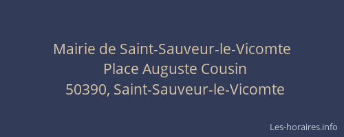 Mairie de Saint-Sauveur-le-Vicomte