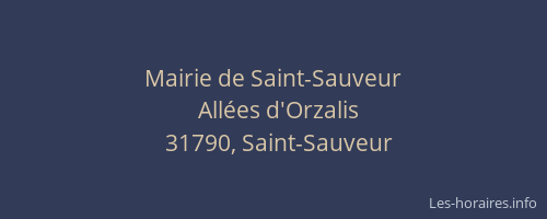 Mairie de Saint-Sauveur