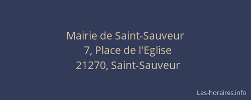 Mairie de Saint-Sauveur
