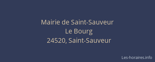 Mairie de Saint-Sauveur