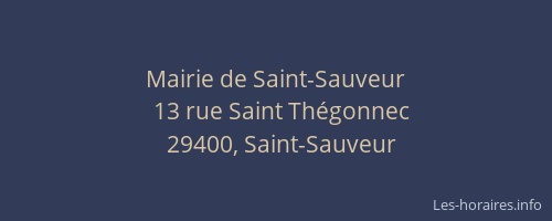 Mairie de Saint-Sauveur