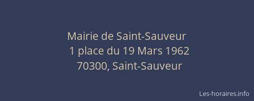 Mairie de Saint-Sauveur