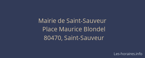Mairie de Saint-Sauveur