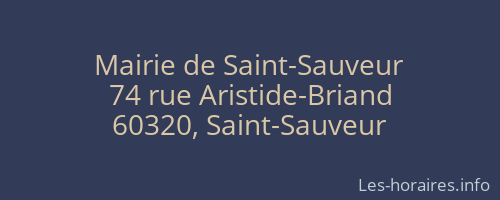 Mairie de Saint-Sauveur