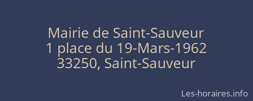 Mairie de Saint-Sauveur