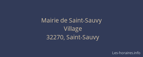 Mairie de Saint-Sauvy