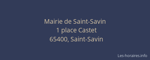 Mairie de Saint-Savin