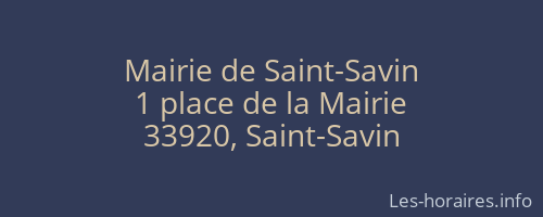 Mairie de Saint-Savin