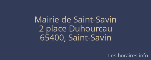 Mairie de Saint-Savin