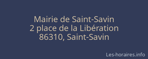 Mairie de Saint-Savin
