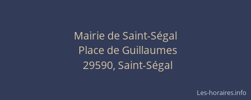 Mairie de Saint-Ségal