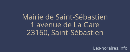 Mairie de Saint-Sébastien