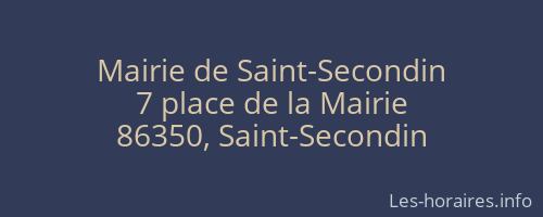 Mairie de Saint-Secondin