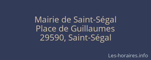 Mairie de Saint-Ségal
