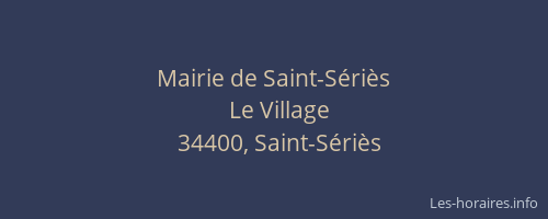 Mairie de Saint-Sériès