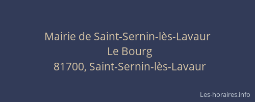Mairie de Saint-Sernin-l&egrave;s-Lavaur