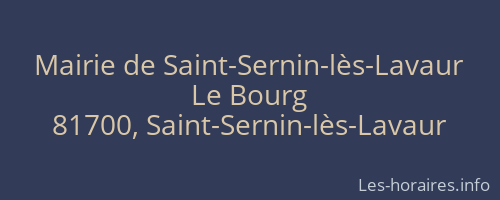 Mairie de Saint-Sernin-lès-Lavaur