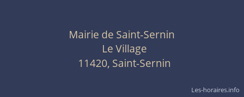 Mairie de Saint-Sernin