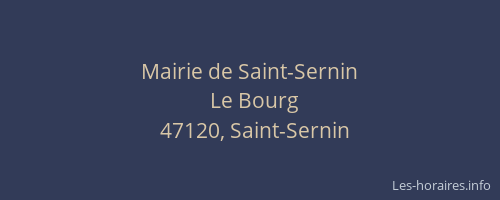 Mairie de Saint-Sernin