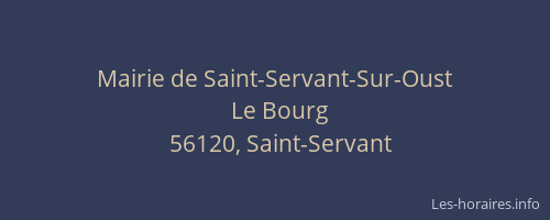 Mairie de Saint-Servant-Sur-Oust