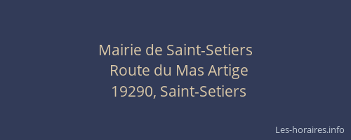 Mairie de Saint-Setiers