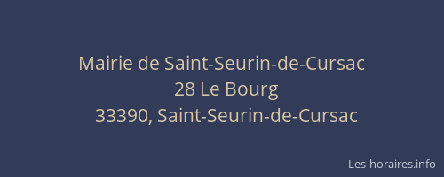 Mairie de Saint-Seurin-de-Cursac
