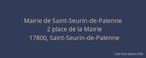 Mairie de Saint-Seurin-de-Palenne