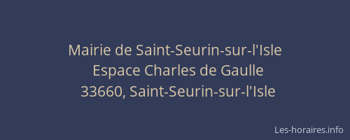 Mairie de Saint-Seurin-sur-l'Isle