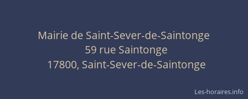 Mairie de Saint-Sever-de-Saintonge