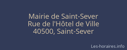 Mairie de Saint-Sever