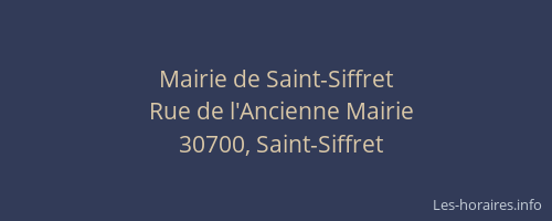 Mairie de Saint-Siffret