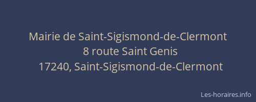 Mairie de Saint-Sigismond-de-Clermont