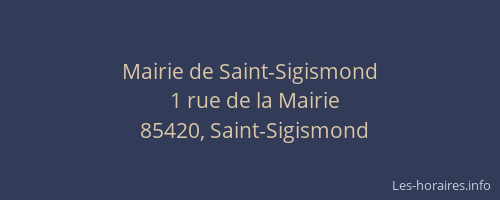 Mairie de Saint-Sigismond