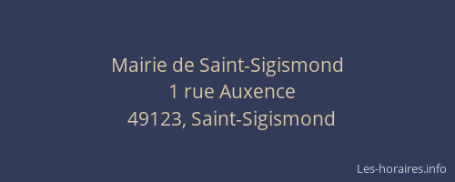 Mairie de Saint-Sigismond