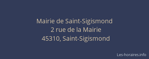 Mairie de Saint-Sigismond