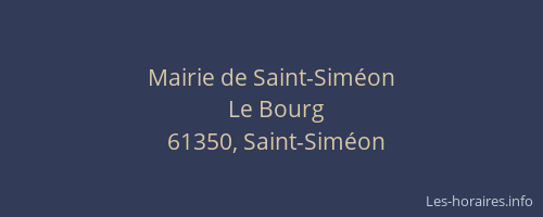 Mairie de Saint-Sim&eacute;on