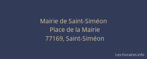 Mairie de Saint-Siméon