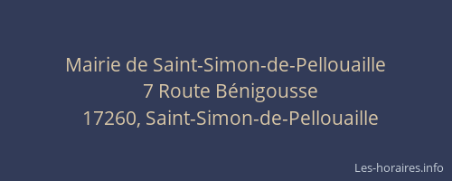 Mairie de Saint-Simon-de-Pellouaille